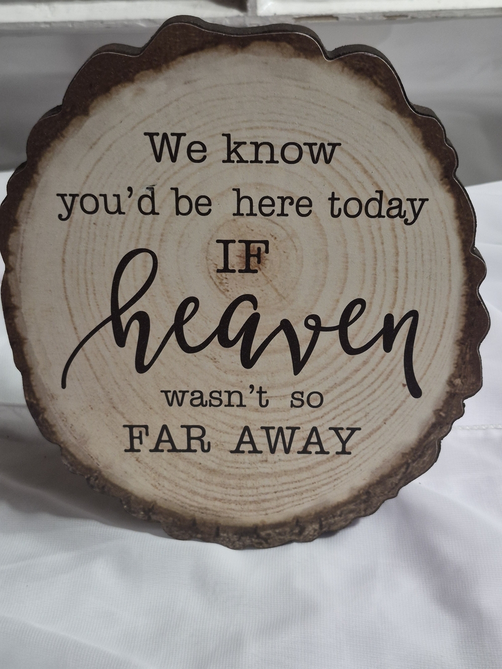 Rustic 'If Heaven Wasn't So Far Away' Wood Accent Plaque - Brown